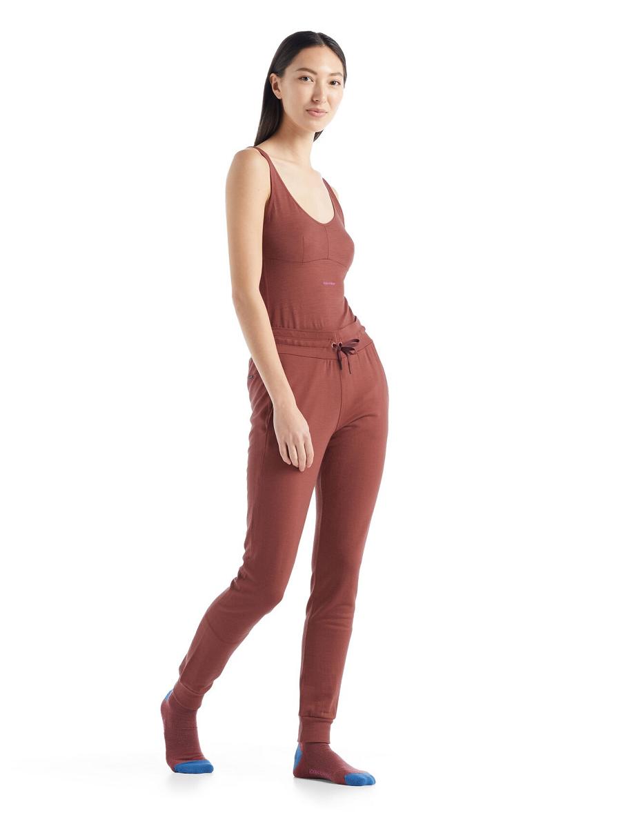 Grape Icebreaker Merino Crush Pants Women's One Piece & Sets | AU 1747AHKP